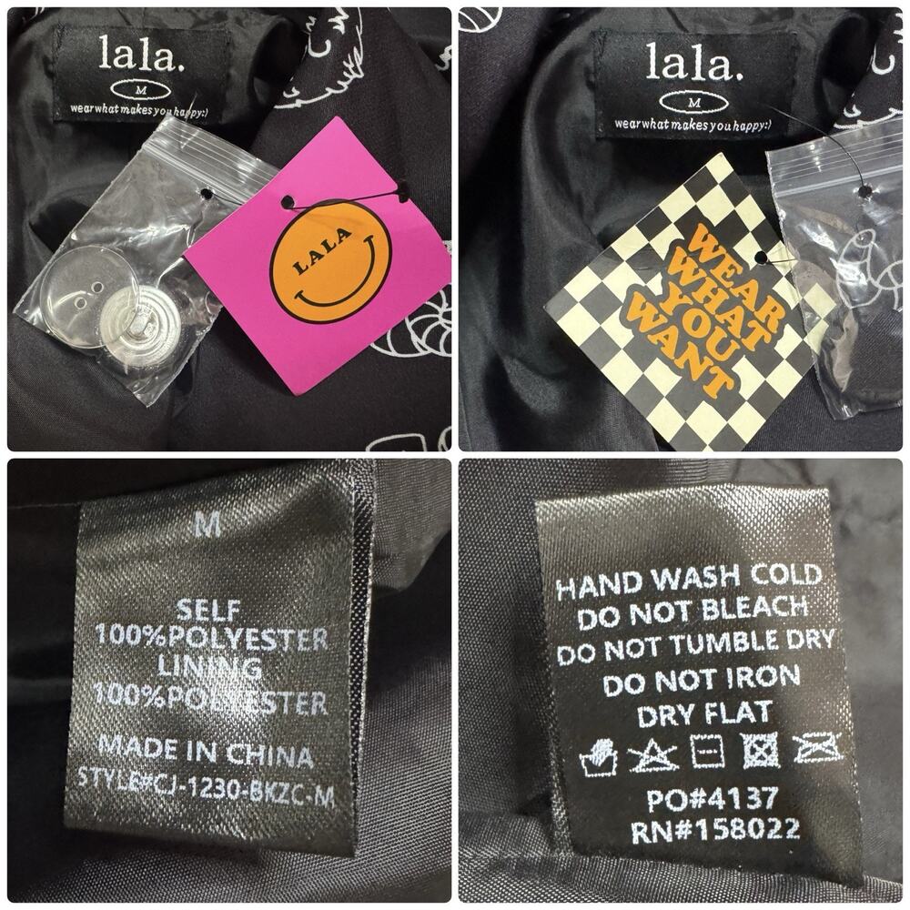 Dressed in LALA Black Zodiac Astrology Graphic Blazer Jacket Celestial Sz Medium - Picture 9 of 9